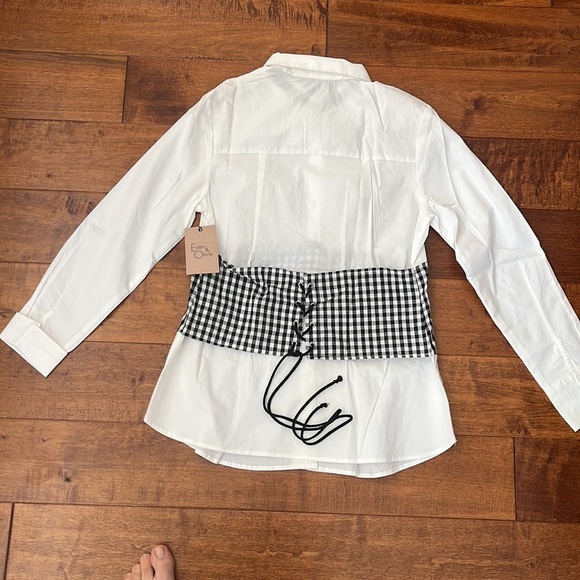 Eden & Olivia Womens Small Long Sleeve Button Down Shirt - Picture 2 of 8